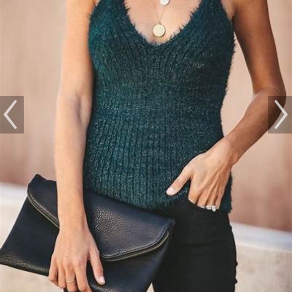 Vici Dolls Fuzzy Shimmer Knit Tank - Picture 4 of 4